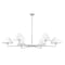 Z-Lite Leila Chandelier, 6-Light, 63 In.W x 10.75 In.H, Brushed Nickel/White Linen 744-63R-BN - alternate 5